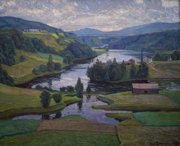Carl Johansson - Landscape View, Nordingrå, 1915
