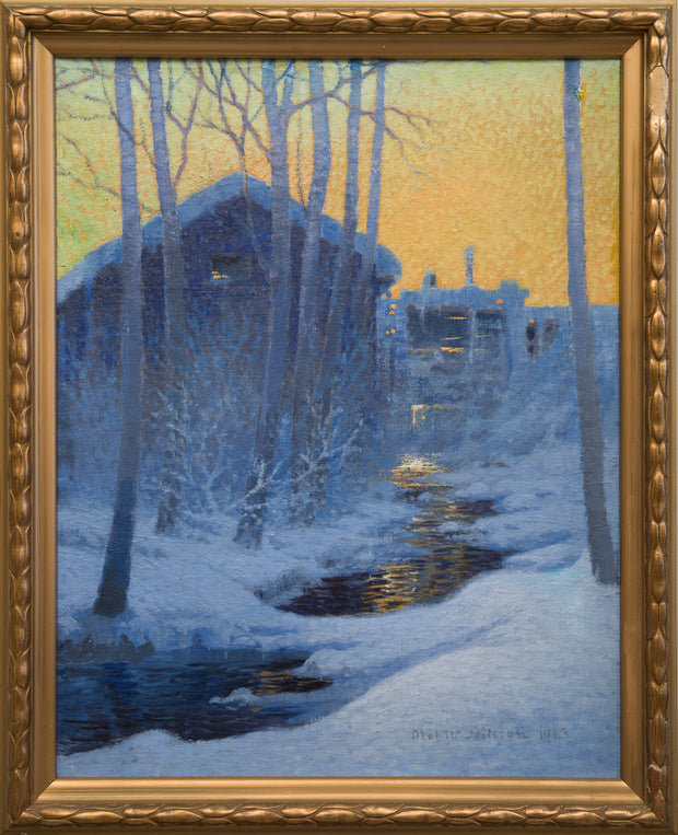 Olof Walfrid Nilsson - Winter Evening at the Mill