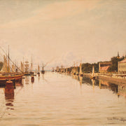 Oscar Ohlson - Halmstad Harbour Seen From the North