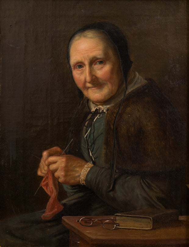 David Monies - An Old Woman Knitting