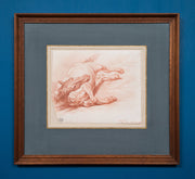 Adam Frans van der Meulen - Study of a horse lying on its right side seen from the front - CLASSICARTWORKS