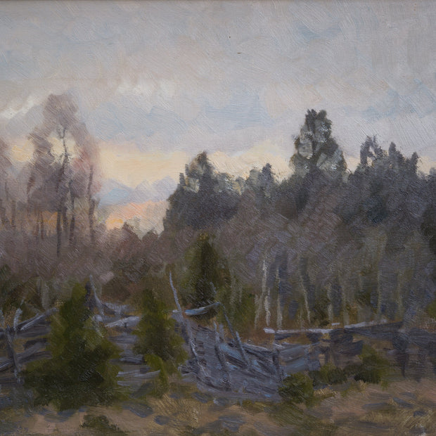 Bruno Liljefors - Spring Landscape with Fence, Uppland - CLASSICARTWORKS