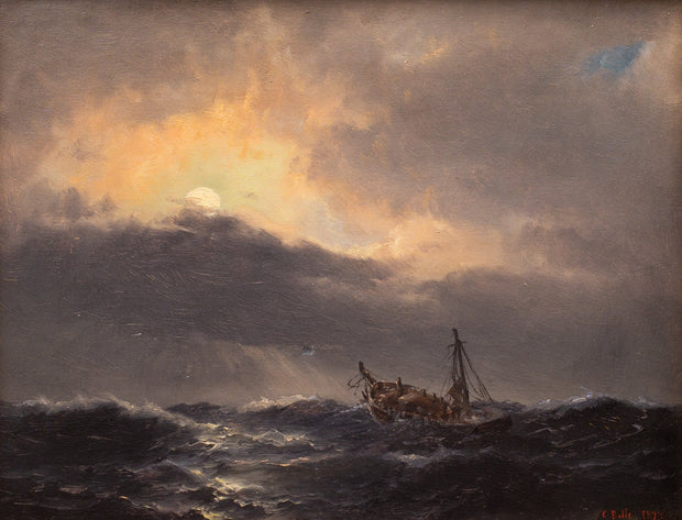 Carl Bille - A Ship in Stormy Seas - CLASSICARTWORKS