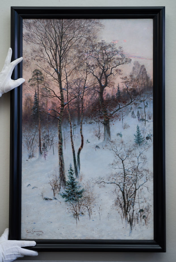Carl Johansson - Winter Landscape From Björksätra, 1887 - CLASSICARTWORKS