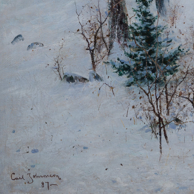 Carl Johansson - Winter Landscape From Björksätra, 1887 - CLASSICARTWORKS