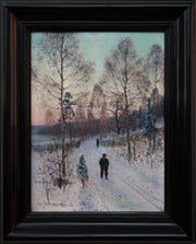 Carl Johansson - Winter Walk, 1886 - CLASSICARTWORKS