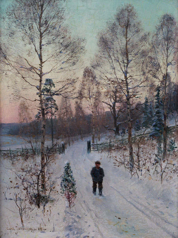 Carl Johansson - Winter Walk, 1886 - CLASSICARTWORKS