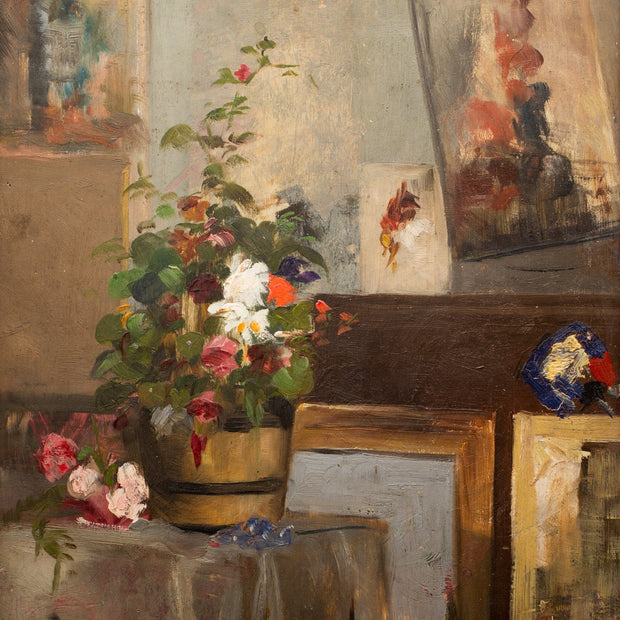 Circle of Julia Beck - Atelier Interior With Flower Bouquet - CLASSICARTWORKS
