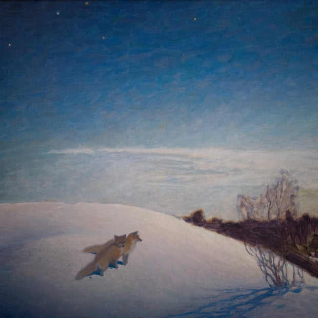 Ecke Hedberg - Two Foxes in Twilight Landscape, 1919 - CLASSICARTWORKS