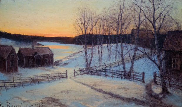 Edward Rosenberg - Sunset in the Village - CLASSICARTWORKS