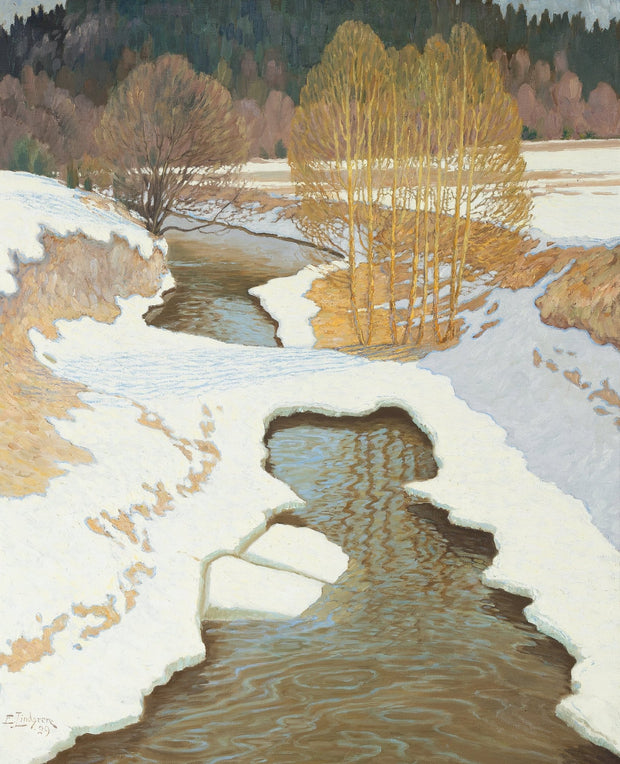 Emil Lindgren - Winter Stream, Early Spring - CLASSICARTWORKS