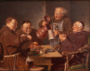 Follower of Eduard Von Grützner - Monks Around a Table - CLASSICARTWORKS