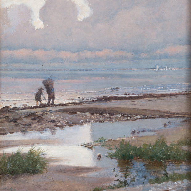 Frants Henningsen - A Summer's Day on Hornbæk Beach, 1884 - CLASSICARTWORKS