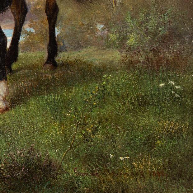 Gumme Åkermark - Two Horses in a Landscape - CLASSICARTWORKS