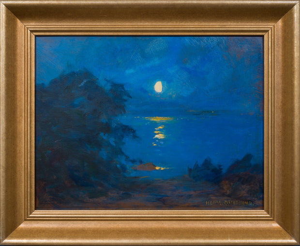 Herman Österlund - Moonlit Coastal Landscape - CLASSICARTWORKS