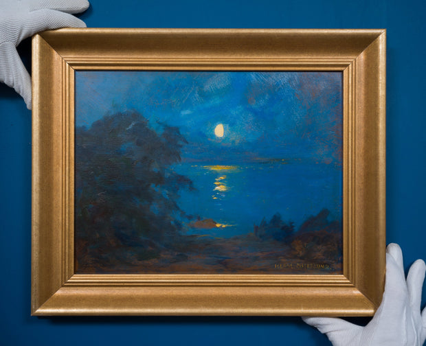 Herman Österlund - Moonlit Coastal Landscape - CLASSICARTWORKS