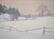 Impressionist Winter Landscape by Carl Johansson - CLASSICARTWORKS