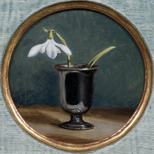 James Gillick - Snowdrop in Small Silver Vase, 2015 - CLASSICARTWORKS