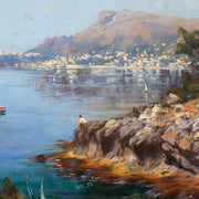Johan Peter von Wildenradt - Sea View from Menton, Côte d'Azur, France - CLASSICARTWORKS