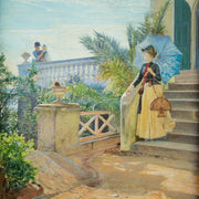 Julius Kronberg - In the Garden at Villa Garnier, 1888 - CLASSICARTWORKS