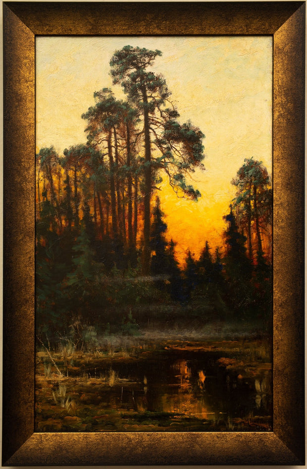 Mauritz Lindström - A Sunset in a Foggy Forest - CLASSICARTWORKS