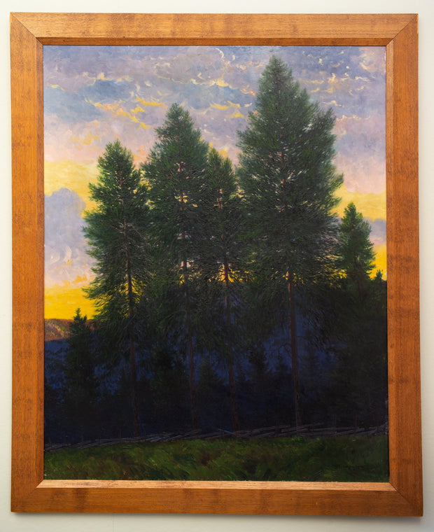 Oscar Lycke - Pines in Sunset, Motif from Liden - CLASSICARTWORKS