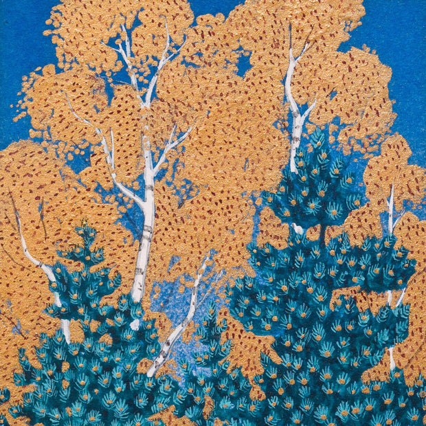 Oskar Bergman - Young Pines and Golden Birches, 1908 - CLASSICARTWORKS