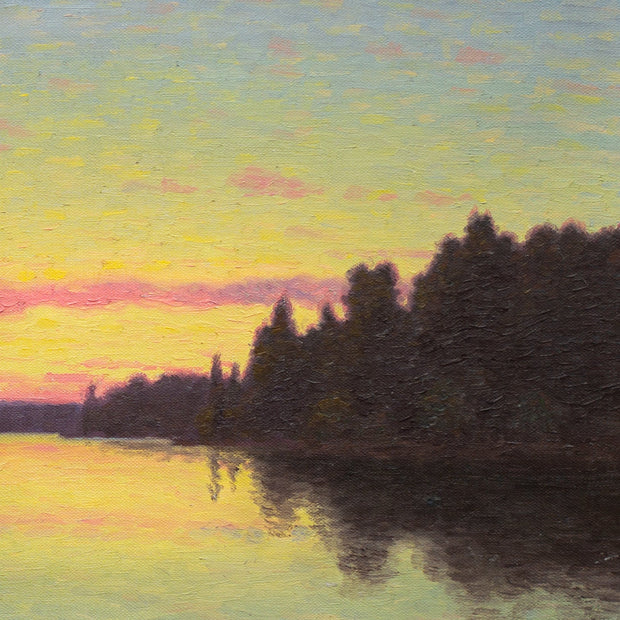 Otto Lindberg - Scandinavian Lake View in the Evening Light - CLASSICARTWORKS