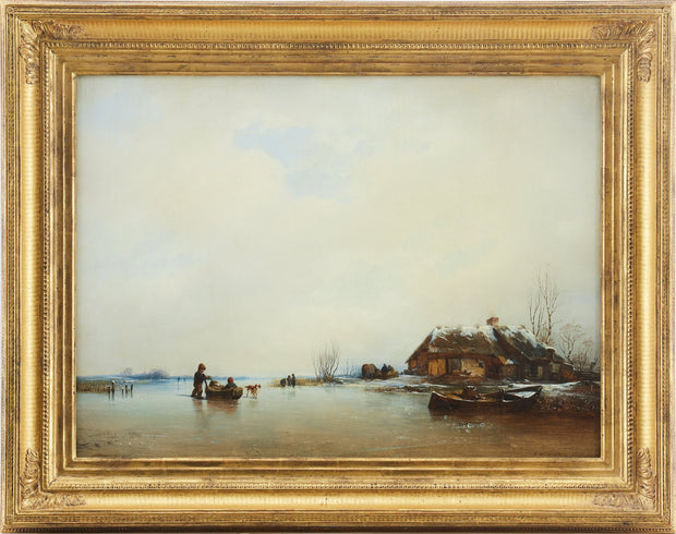 Per Wickenberg - Winter landscape with children playing on the ice - CLASSICARTWORKS