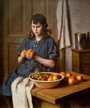 Sophus Vermehren - A Young Girl Peeling Fruit - CLASSICARTWORKS