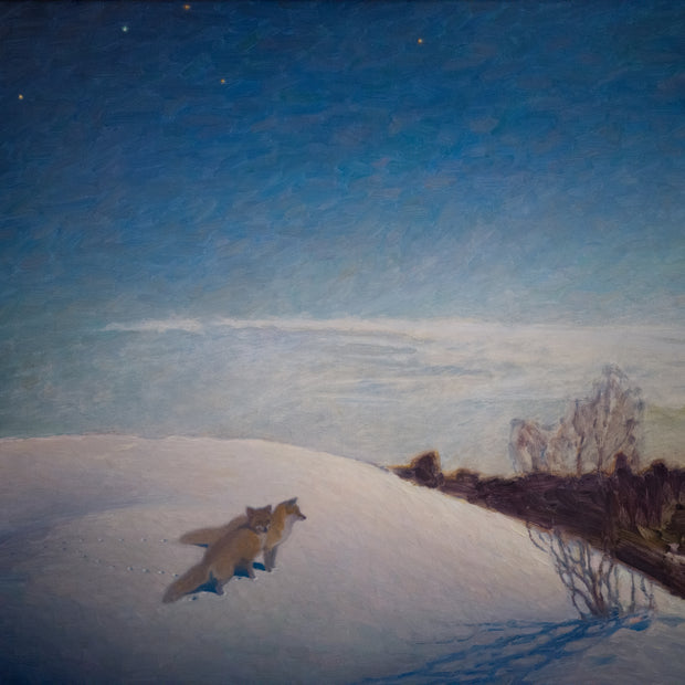 Ecke Hedberg - Two Foxes in Twilight Landscape, 1919