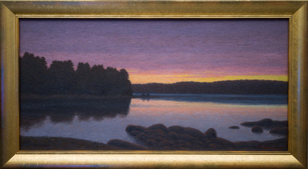 Otto Lindberg - Sunset over the Lake, 1935
