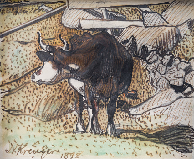 Nils Kreuger - Cow in a Landscape, 1898