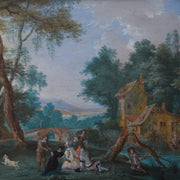 Pieter Gysels - Wooded Landscape With an Elegant Company