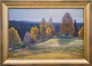 Carl Johansson - Autumn Landscape With Blue Mountains