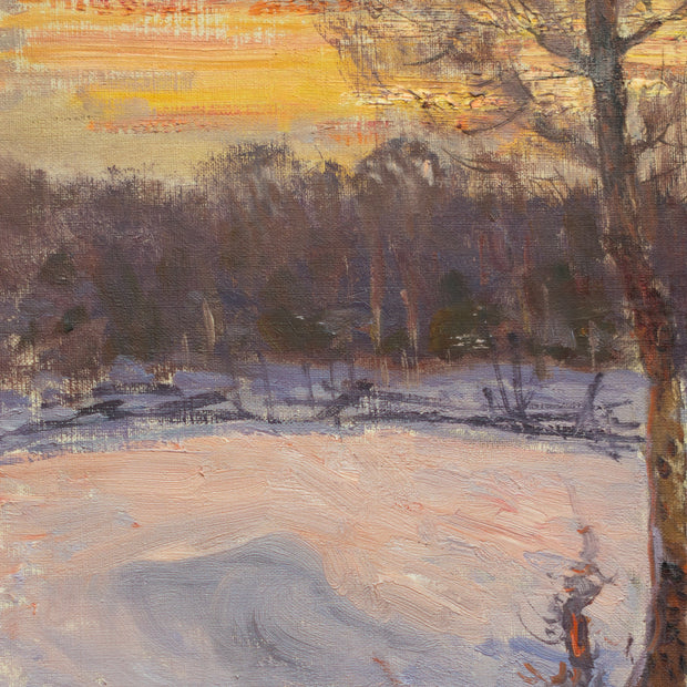 Anton Genberg - Winter Landscape in the Evening Light