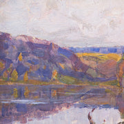 Carl Johansson - Autumn View With A Calm Lake and Windswept Trees
