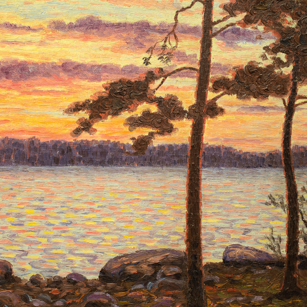 Otto Lindberg - A Lake View in the Evening Light