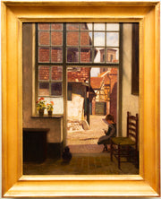 Henrik Nordenberg - A Reading Girl Sitting in a Doorway