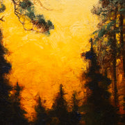 Mauritz Lindström - A Sunset in a Foggy Forest