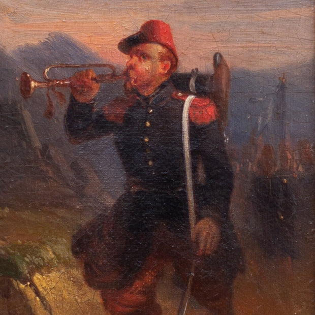 Charles Bouchez - A Soldier Blowing the Trumpet