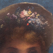Léon Richet - Girl with Flowered Hat
