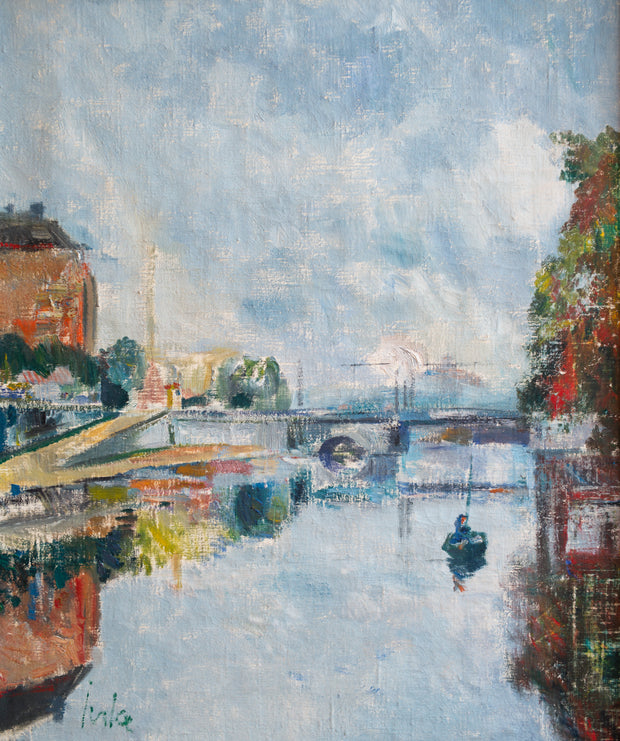 Erik Jerken - City Canal With Boats