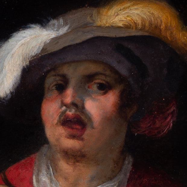 Portrait of a Man with Feather Hat